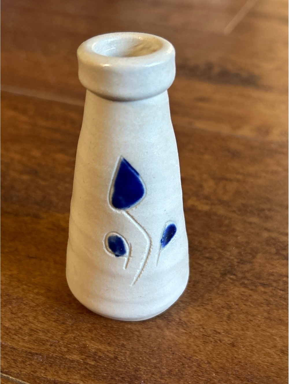 Hand-Carved Cobalt Salt Glaze Pottery Miniature Williamsburg Pottery Circa 1750